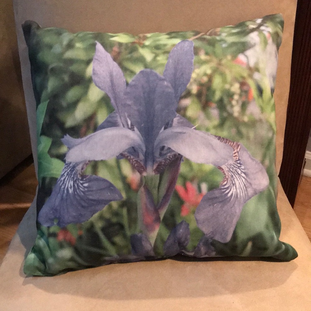 Gorgeous Iris print pillow